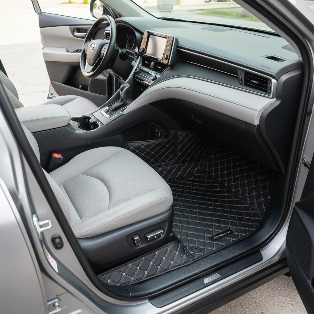 Toyota Harrier 7D Floor Mats - Black - 3 Pcs Set - Model 2019-2021