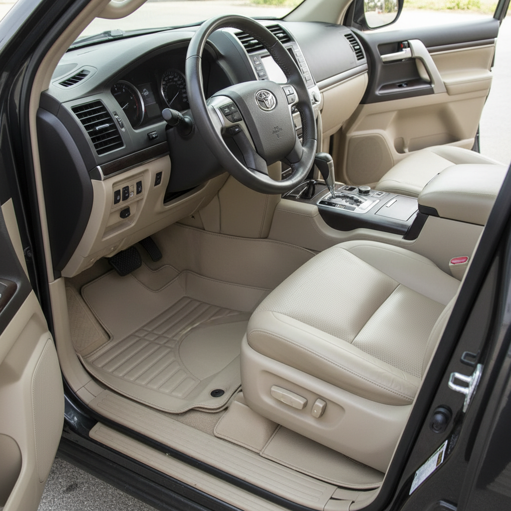 Toyota Land Cruiser LC200 5D Floor Mat Beige - Model 2015-2021