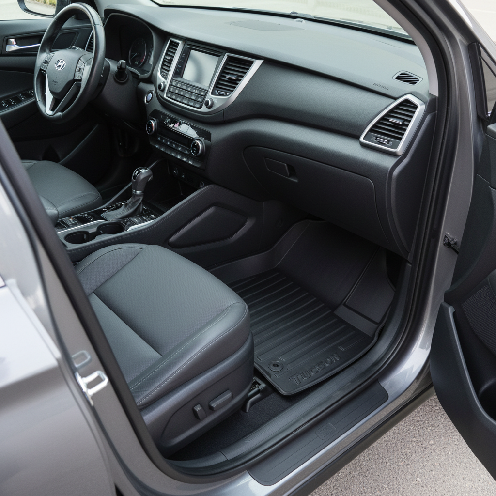 Hyundai Tucson TPE Floor Mat Black 3 Pcs - Model 2022-2024
