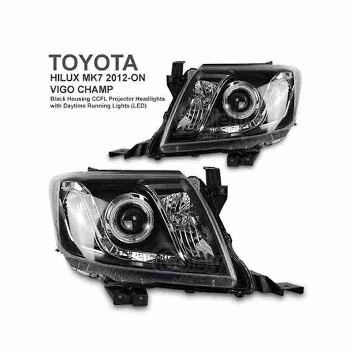 Crystal Head Lights Modern Style for Toyota Hilux Vigo Champ 2012 to 2015