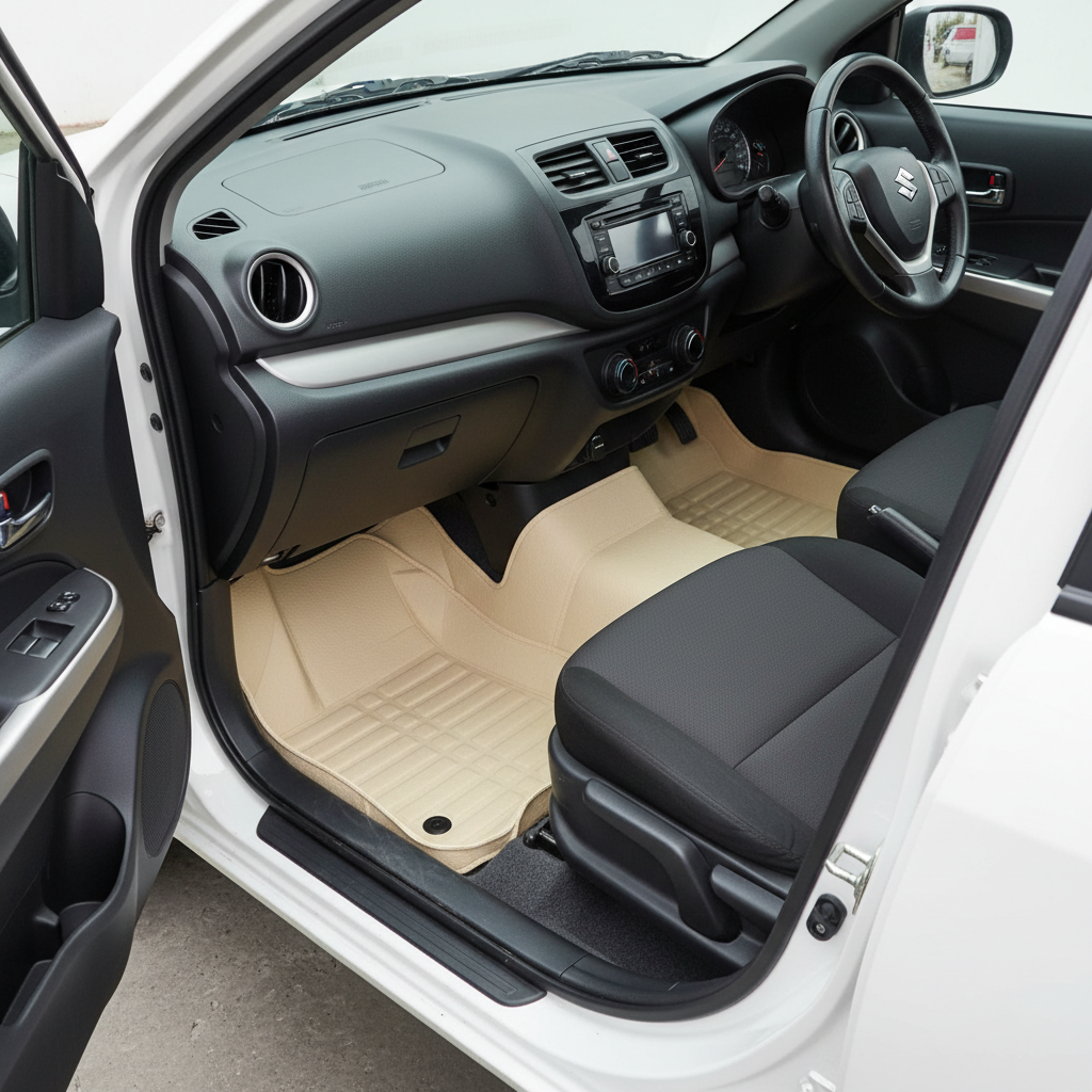 Suzuki Cultus 5D Custom Floor Mat Beige New Model 3 Pcs 2017-2021