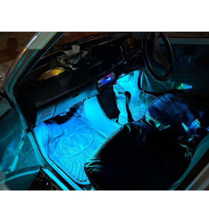 7 Color LED Car Interior Ambient Light | Remote Controlled - Atmosphere Lighting