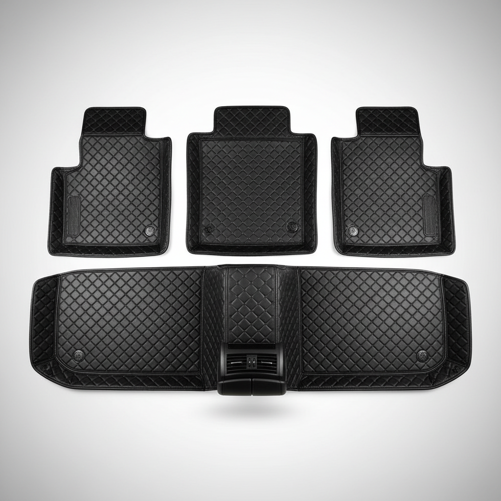 BMW X7 7D Floor Mats - Black - 3 Pcs Set - Model 2016-2018