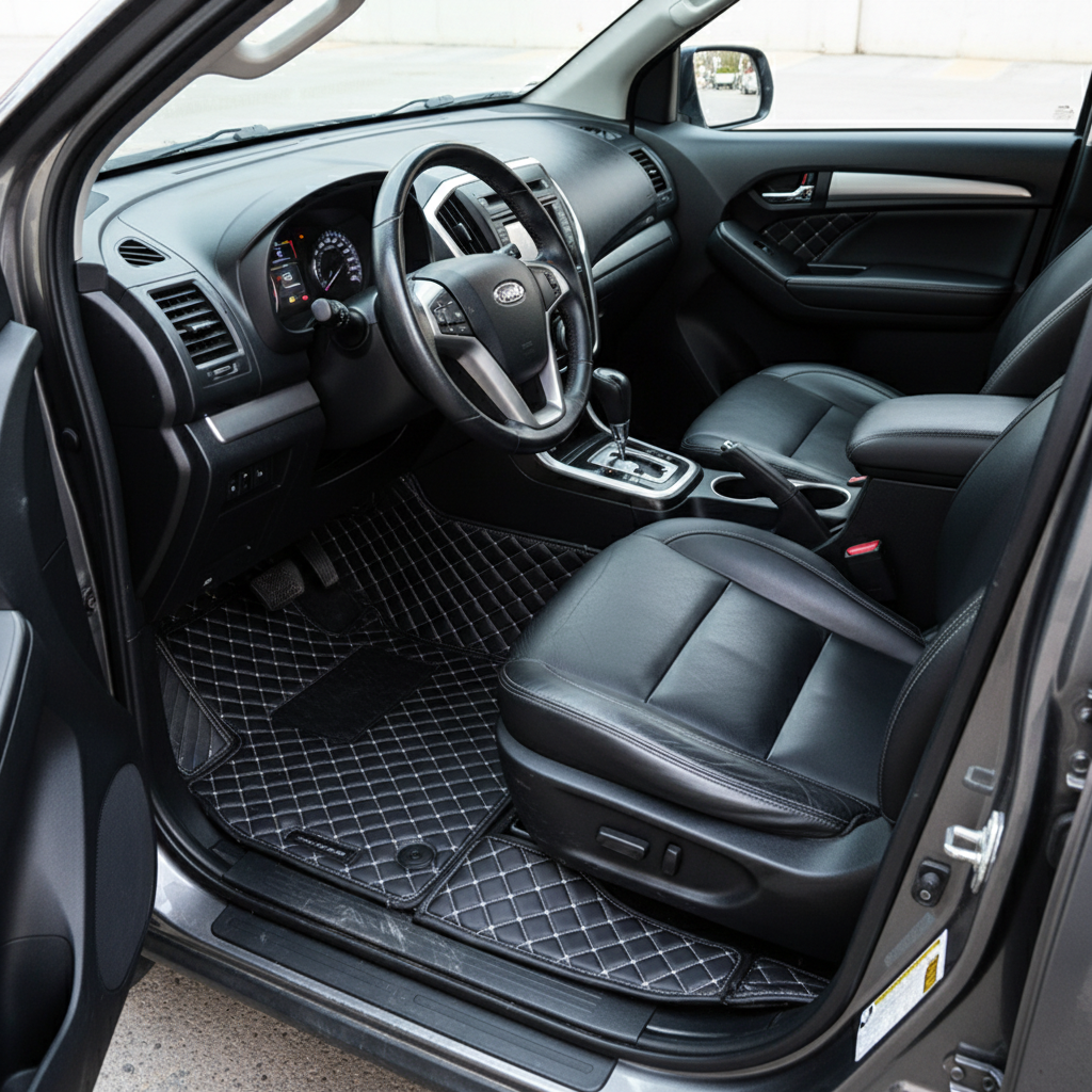 Isuzu MU-X 7D Floor Mats - Black - 3 Pcs Set - Model 2021-2022