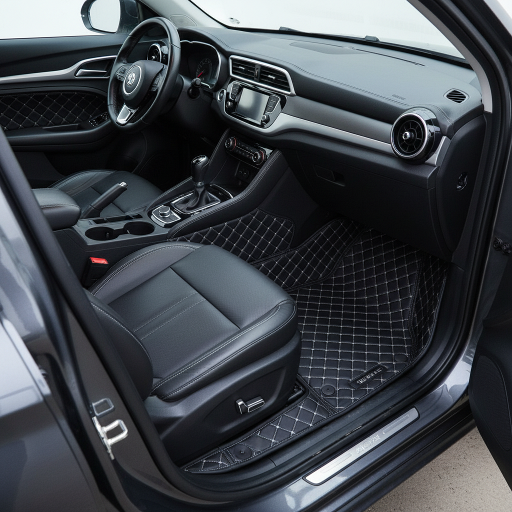 MG ZS 7D Floor Mats - Black - 3 Pcs Set - Model 2021-2025