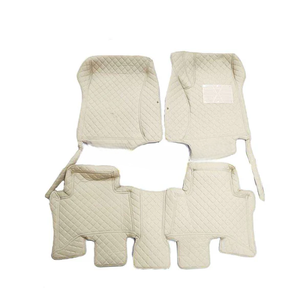Toyota Prado 7D Floor Mats - Beige - 3 Pcs - Model 2009-2022