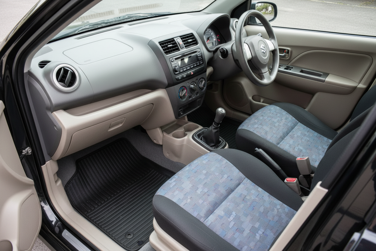 Suzuki Alto 7D Lining Floor Mats - Black 3 Pcs Set - Model 2019-2025