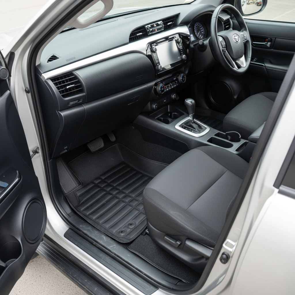 Toyota Hilux Revo/Rocco / Isuzu D Max 5D Custom Floor Mat Black