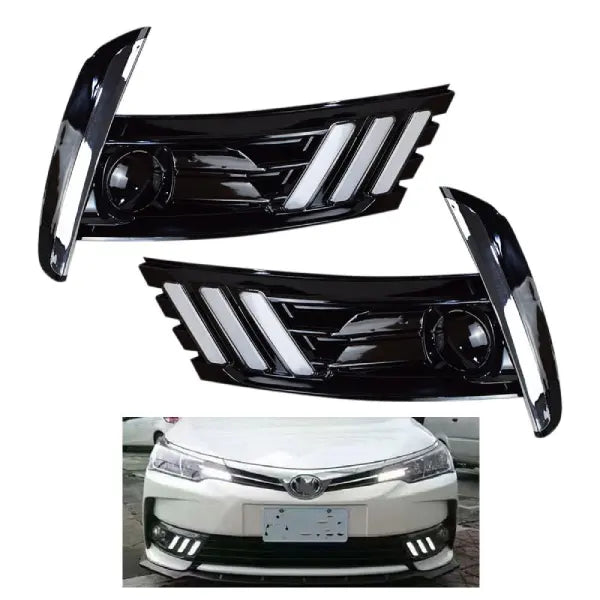 Toyota Corolla Facelift Mustang Style DRL Fog Lamp Cover 2017-2021