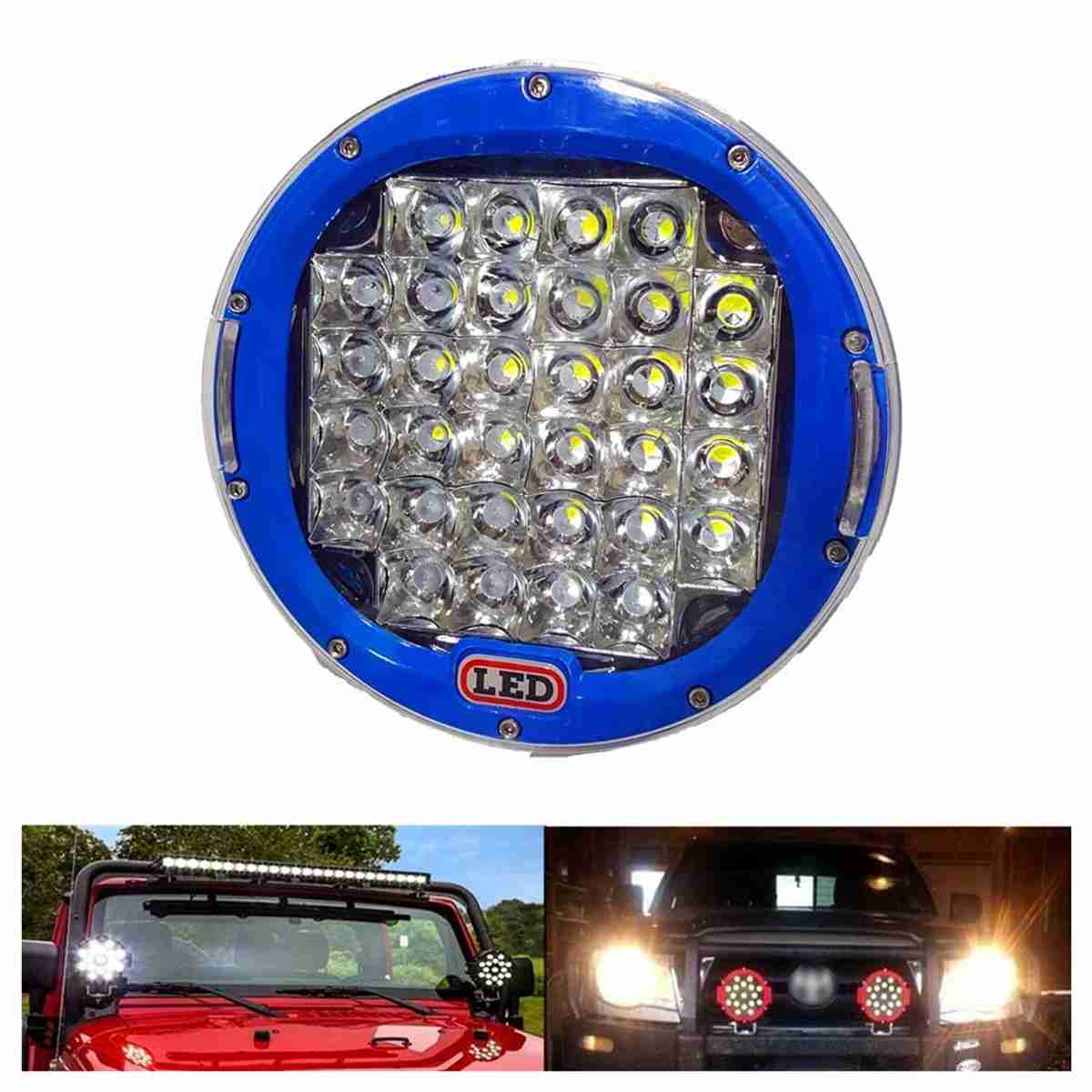 Fog Lamps /Fog Lights Large Blue Pair For Truck Jeep