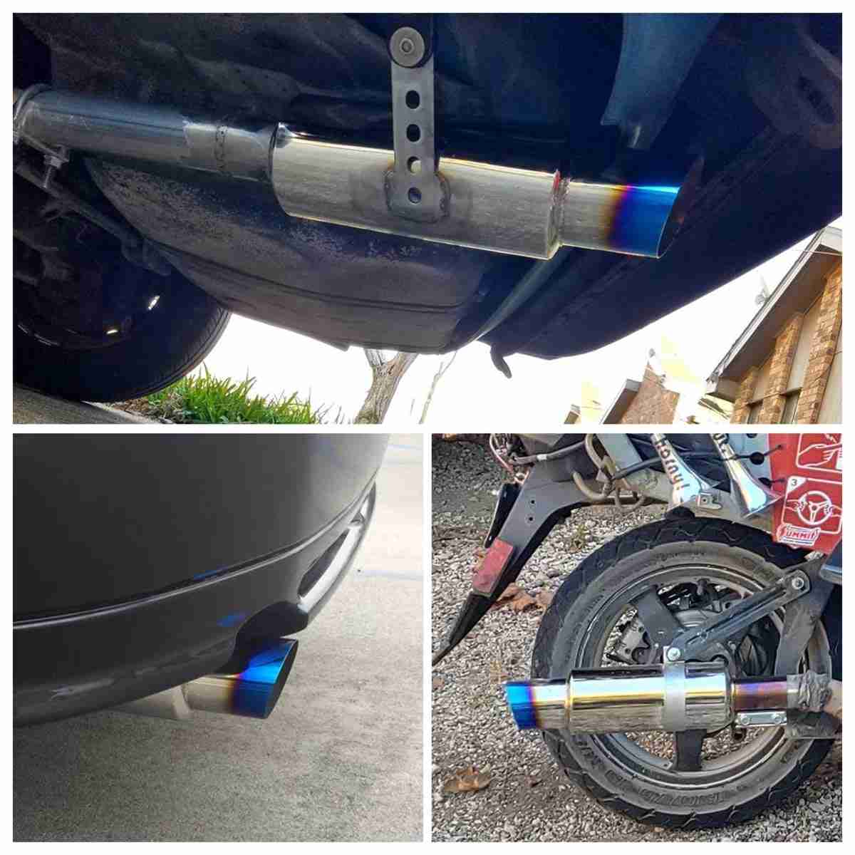 HKS Trim Cut Universal Exhaust Pipe Burnt Tip Neo Chrome