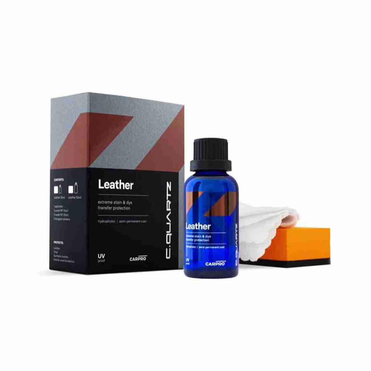 CarPro CQuartz Leather & Vinyl 30mL Kit – Hydrophobic & Oil Phobic