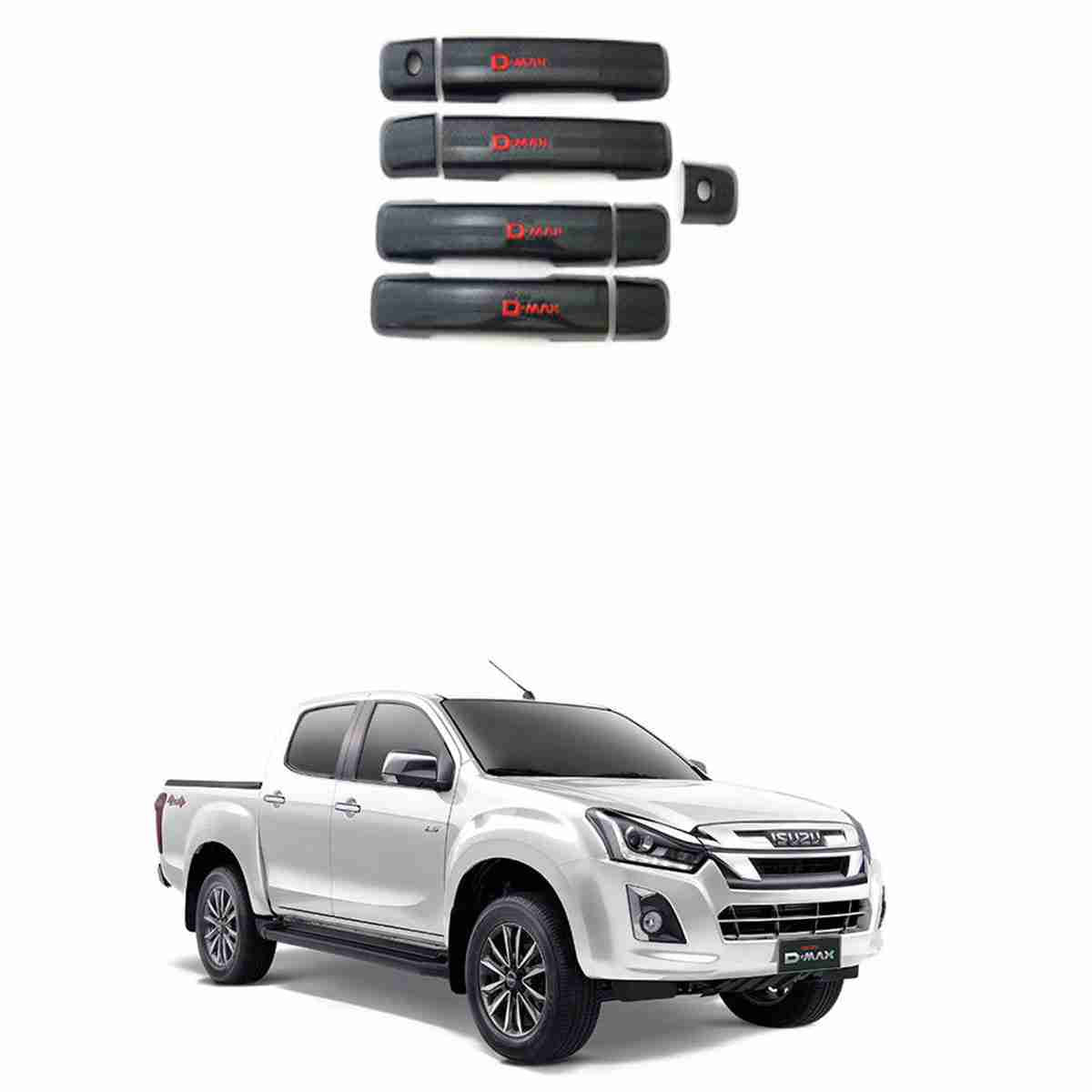 Door Handle Trims Black For Isuzu D-Max 2018 to 2021