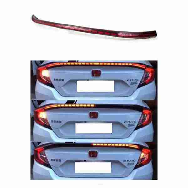 Honda Civic 2016 to 2020 – Cobra Style Running LED Spoiler