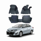 Car Mats 7D Compatible with Toyota Yaris 2020 Black