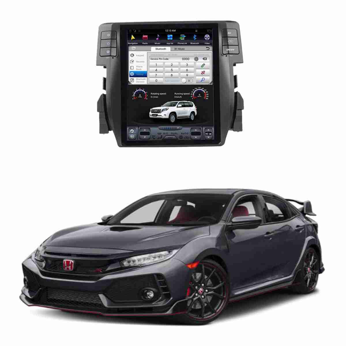 Honda Civic 2016 to 2020 Android Tesla LCD Screen IPS Display Multimedia System