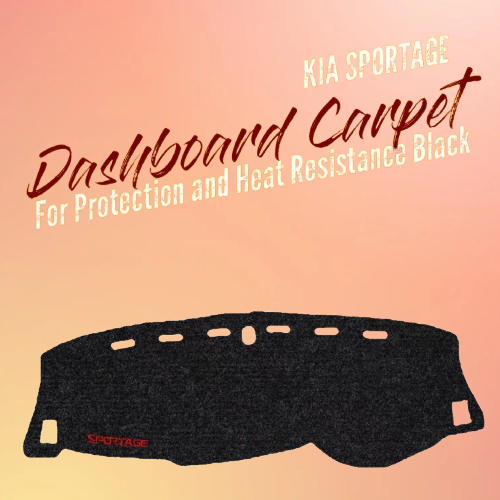 KIA Sportage Dashboard Carpet Black - Model 2019 -2021 - For Protection and Heat Resistance