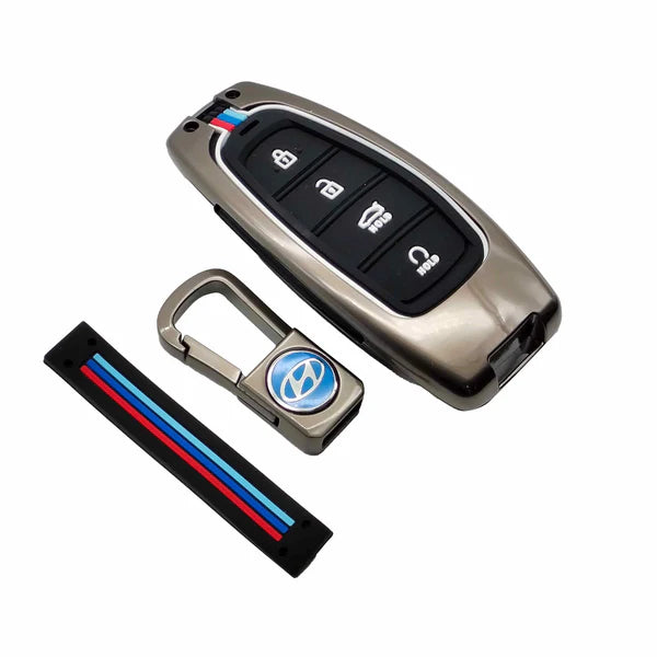Hyundai Sonata Key Cover With Metal Shell 4 Button - Model 2005-2010