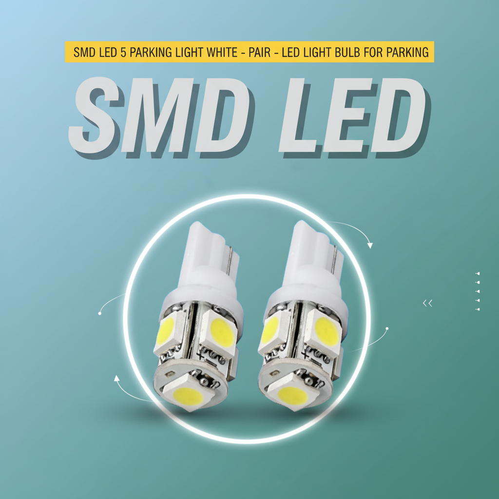 SMD LED 5 Parking Light White - Pair - Led Light Bulb For Parking | SMD Car I Exterior Lamps Parking Lights Car Accessories