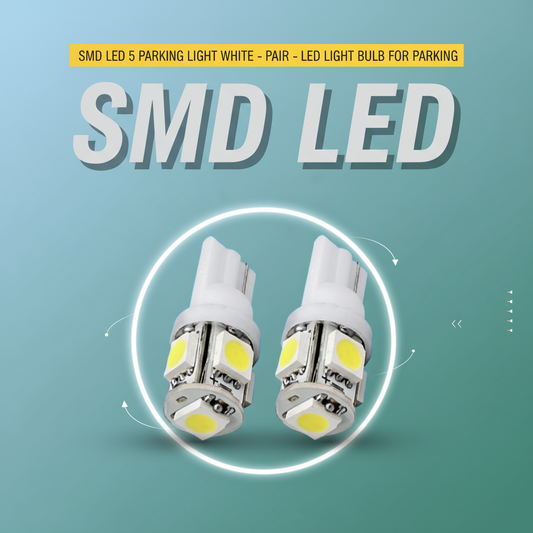 SMD LED 5 Parking Light White - Pair - Led Light Bulb For Parking | SMD Car I Exterior Lamps Parking Lights Car Accessories