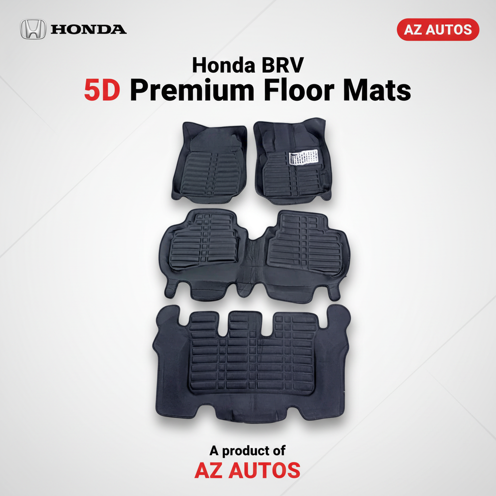 Honda BRV 5D Floor Mat Black 4 Pcs - Model 2017-2021