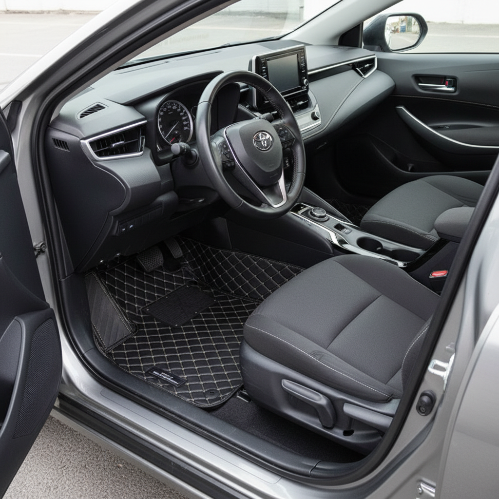 Toyota Corolla Cross 7D Floor Mats - Black - 3 Pcs 2020-2025