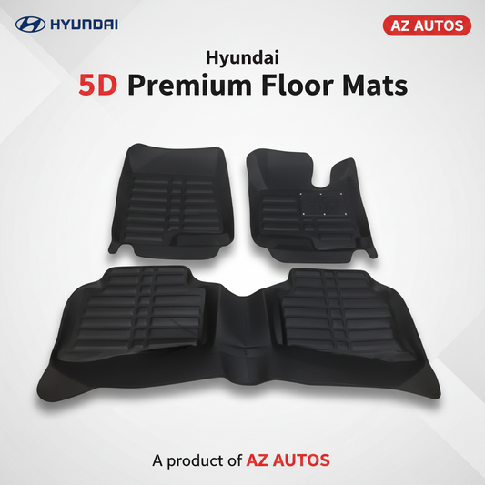 Hyundai Tucson 5D Custom Floor Mat Black 3 Pcs - Model 2020-2024