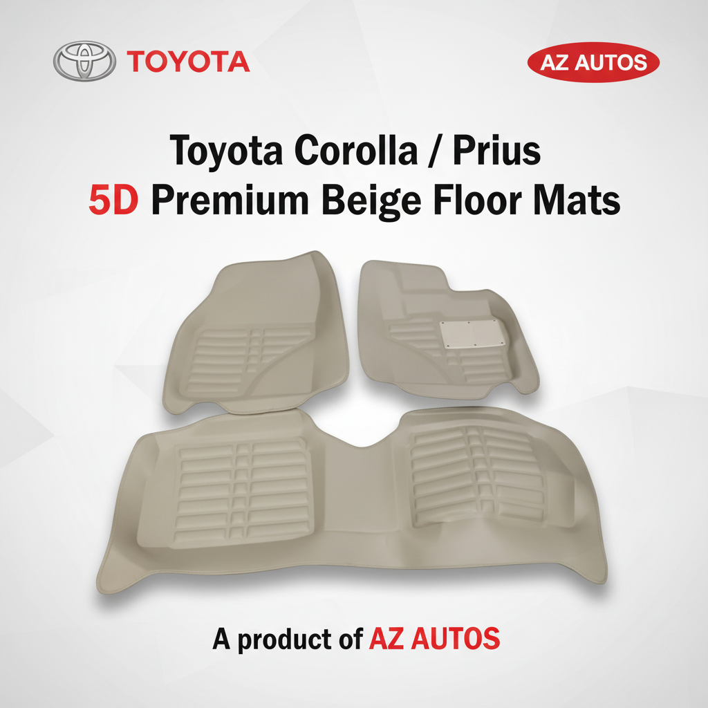 Toyota Corolla / Toyota Prius 5D Floor Mat Beige 3 Pcs 2014-2025