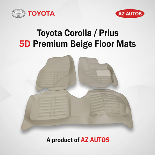 Toyota Corolla / Toyota Prius 5D Floor Mat Beige 3 Pcs 2014-2025