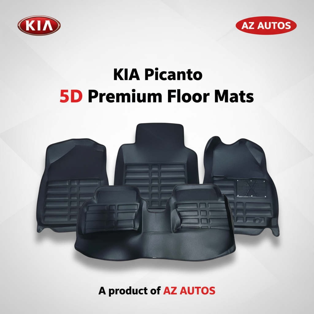 KIA Picanto 5D Floor Mat Black 3 Pcs - Model 2019-2024