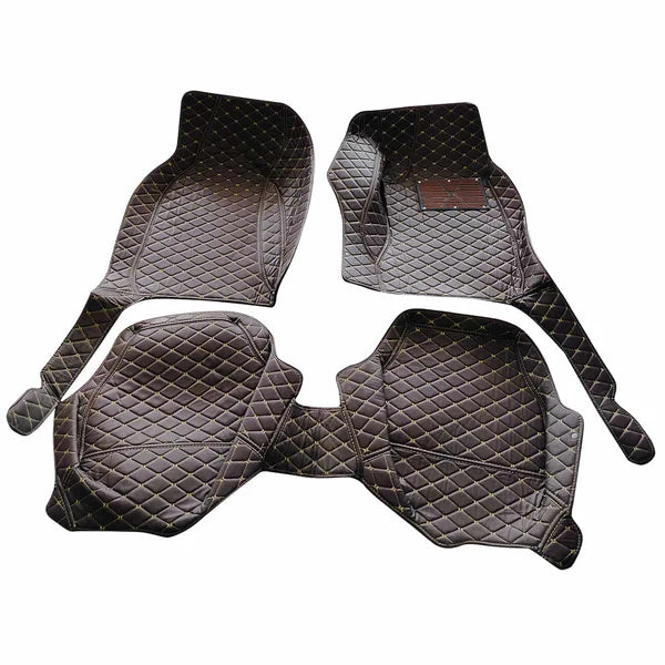 Audi A6 7D Luxury Floor Mats - Coffee - 3 Pcs Set - Model 2011-2018
