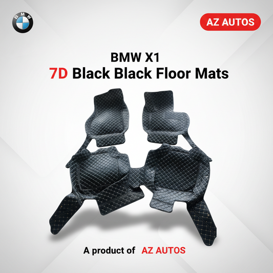 BMW X1 7D Floor Mats - Black - 2016-2018