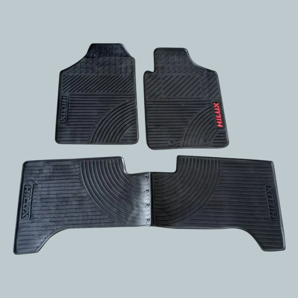 Toyota Hilux Vigo Custom Fit PVC Rubber Floor Mat Black 3 Pcs