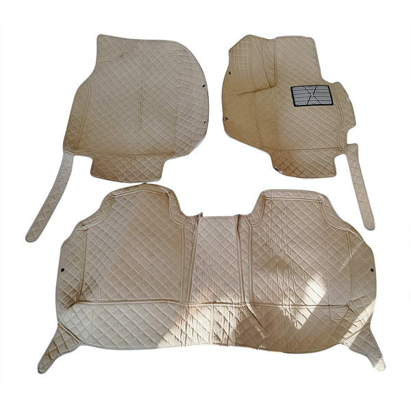 Toyota Camry 7D Floor Mats - Beige - 3 Pcs Set - Model 2011-2018