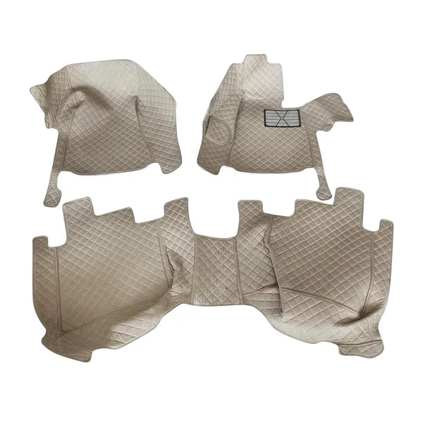 Mercedes Benz C Class 7D Floor Mats Beige 3Pcs 2014-2018