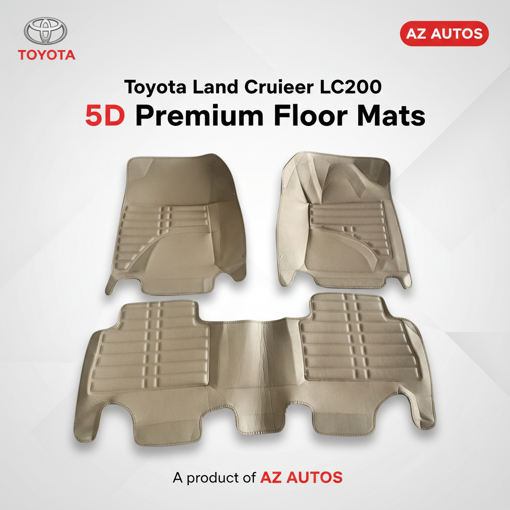 Toyota Land Cruiser LC200 5D Floor Mat Beige - Model 2015-2021
