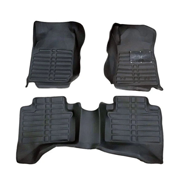 Toyota Hilux Vigo 5D Custom Floor Mat Black 3 Pcs - Model 2005-2016