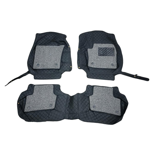 Toyota CHR 9D Floor Mats Mix Thread Black with Grey Grass 2017-2021 - - Multi Color Thread - 3 Pcs