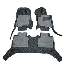 Changan Oshan X7 9D Floor Mats Mix Thread - Model 2022-2024 - Black With Grey Grass