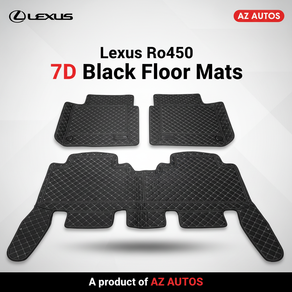 Lexus RX450 7D Floor Mats - Black - 3 Pcs Set - Model 2015-2018 - Car Interior Mats