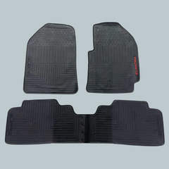 Hyundai Elantra Custom Fit PVC Rubber Floor Mat Black 2020-2024 - - Mix Design 3 Pcs