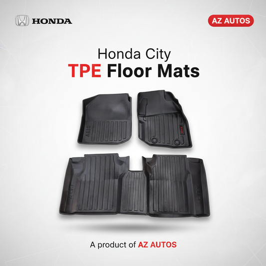 Honda City TPE Floor Mat Black 3 Pcs - Model 2009-2021