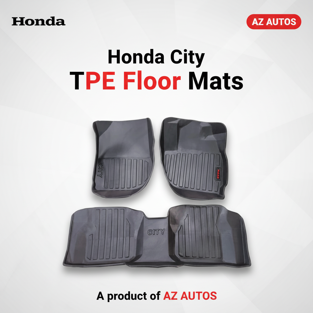 Honda City TPE Floor Mat Black 3 Pcs - Model 2022-2024