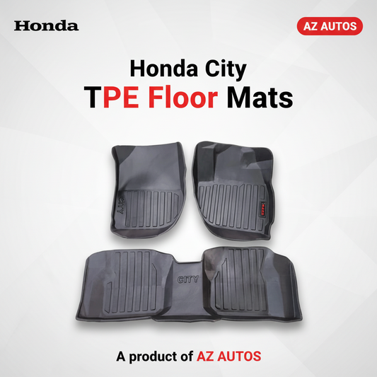 Honda City TPE Floor Mat Black 3 Pcs - Model 2022-2024