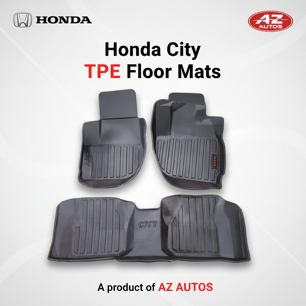 Honda City TPE Floor Mat Black 3 Pcs - Model 2022-2024