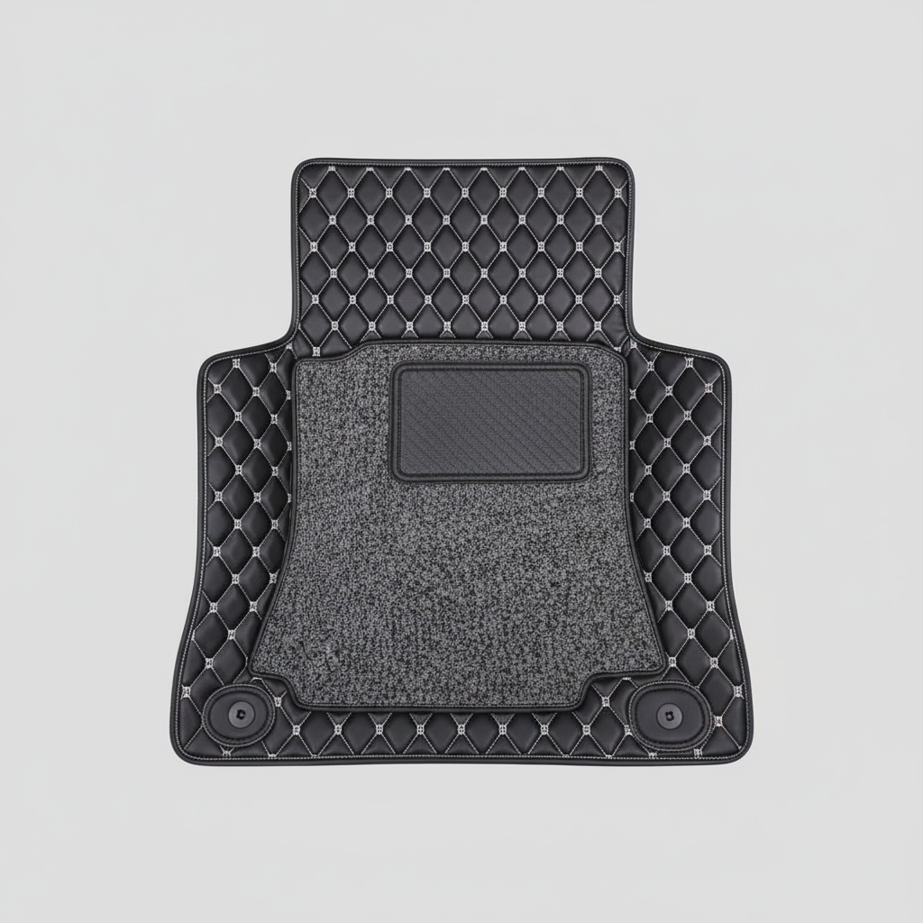 Jetour X70 Plus 9D Floor Mats - Black With Black Grass 2025 - 4 Pcs Set