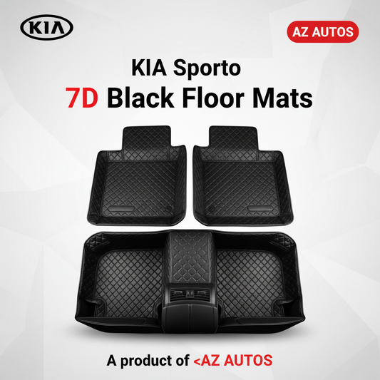KIA Sportage 7D Floor Mats 3 PCS 2025-2026 - Black