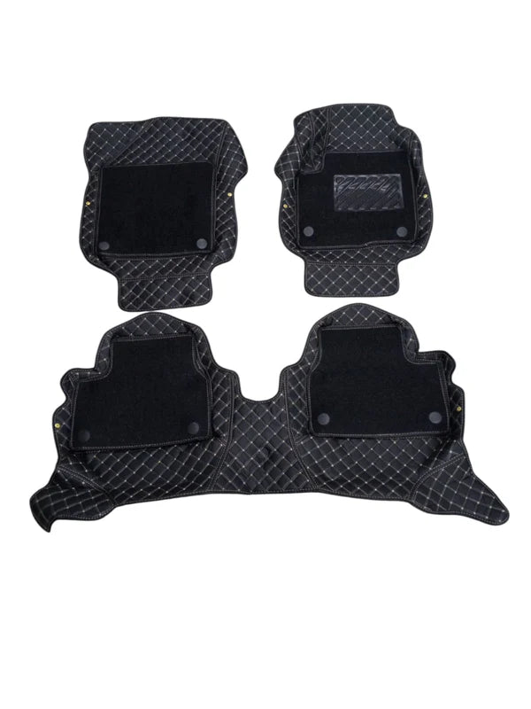 Suzuki Mehran 9D Floor Mat Mix Thread Black With Black Multi Color - - Model 2007-2019