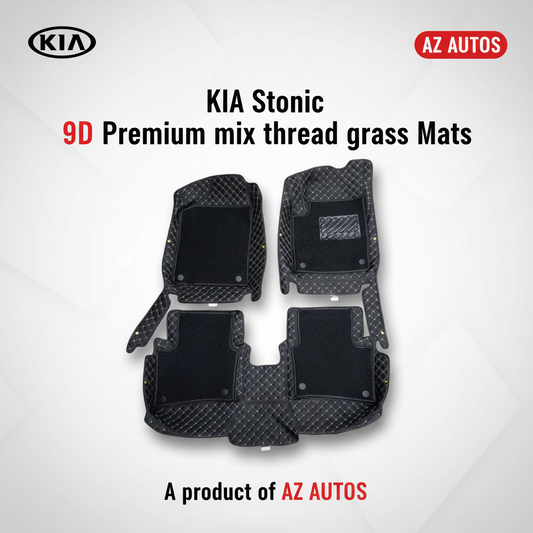 KIA Stonic 9D Floor Mat Mix Thread Black With Black Multi Color - - Model 2022-2024
