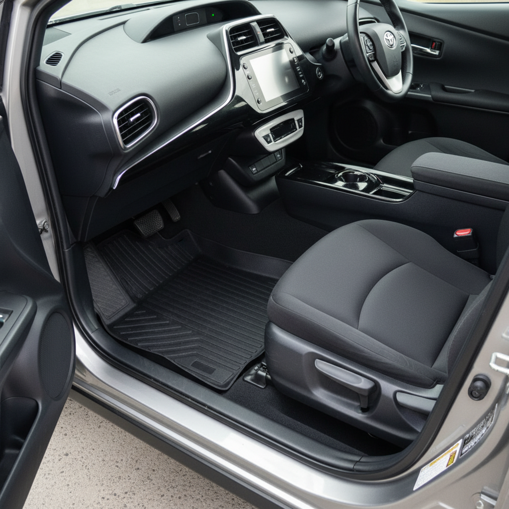 Toyota Prius TPE Floor Mat Black 3 Pcs - Model 2013-2014